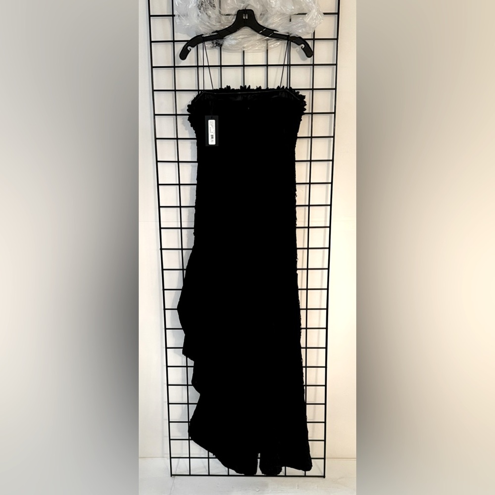 Ungaro Eva High Low Square Neck Floral Lace Gown - Picture 13 of 16